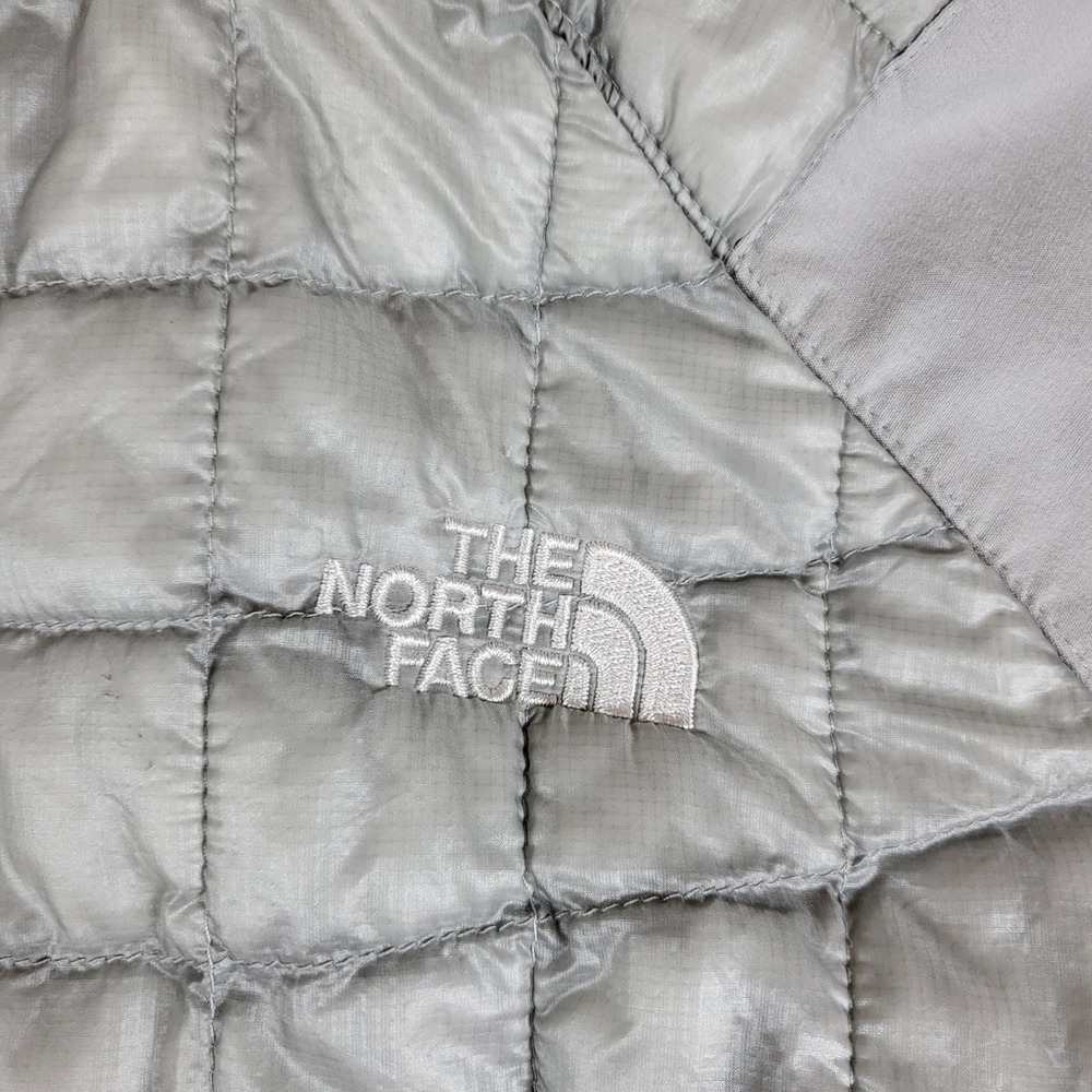 The North Face Thermoball Womens M Medium Insulated Hooded Jacket Gray - Picture 4 of 8
